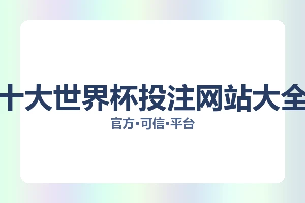 十大世界杯投注网站大全 图片